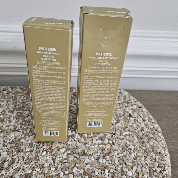 Prettyskin Snail Collagen SERUM & TONER SET DAILY PLUMPING NOURISHING NEW - Picture 3 of 9